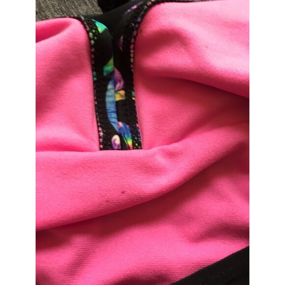 Xhilaration Girls Peace Sign Print Swim Top Tie Back Neck Size L 10-12 - Picture 6 of 7